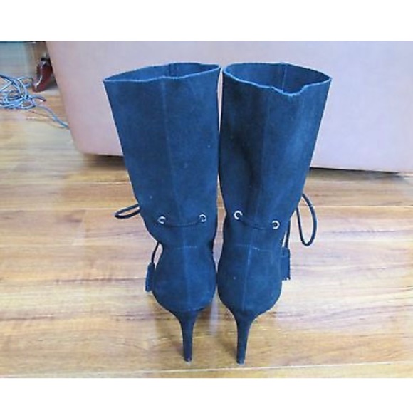 NEW FRENCH CONNECTION Rowdy Black Suede Bootie - Picture 3 of 3